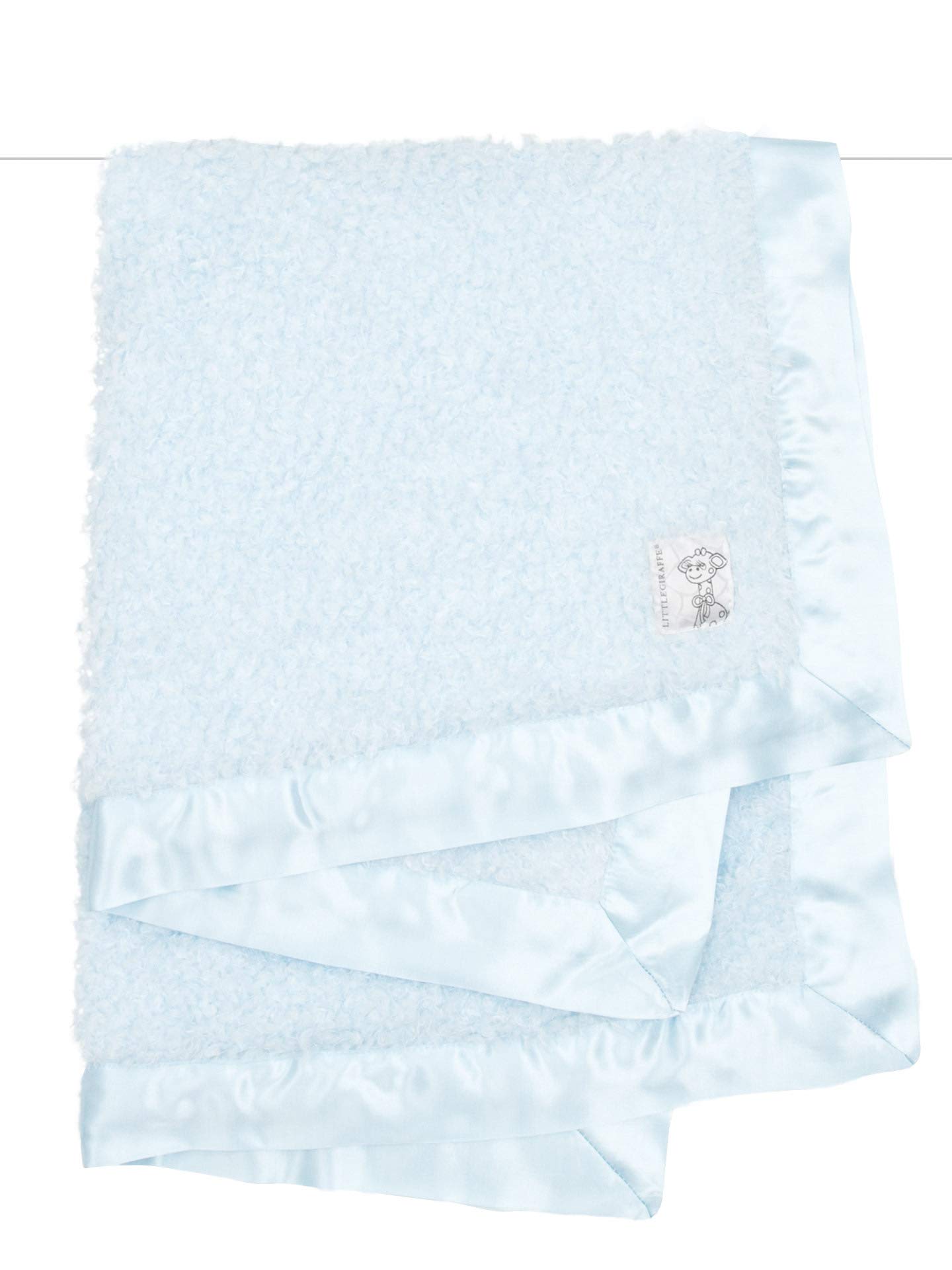 Little Giraffe Boucle Baby Blanket, Blue