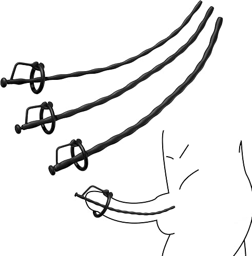 Juego de 3 piezas de silicona para hombre con cuentas para principiantes con sonidos, catéter uretral, juego de entrenamiento de tapón de glande