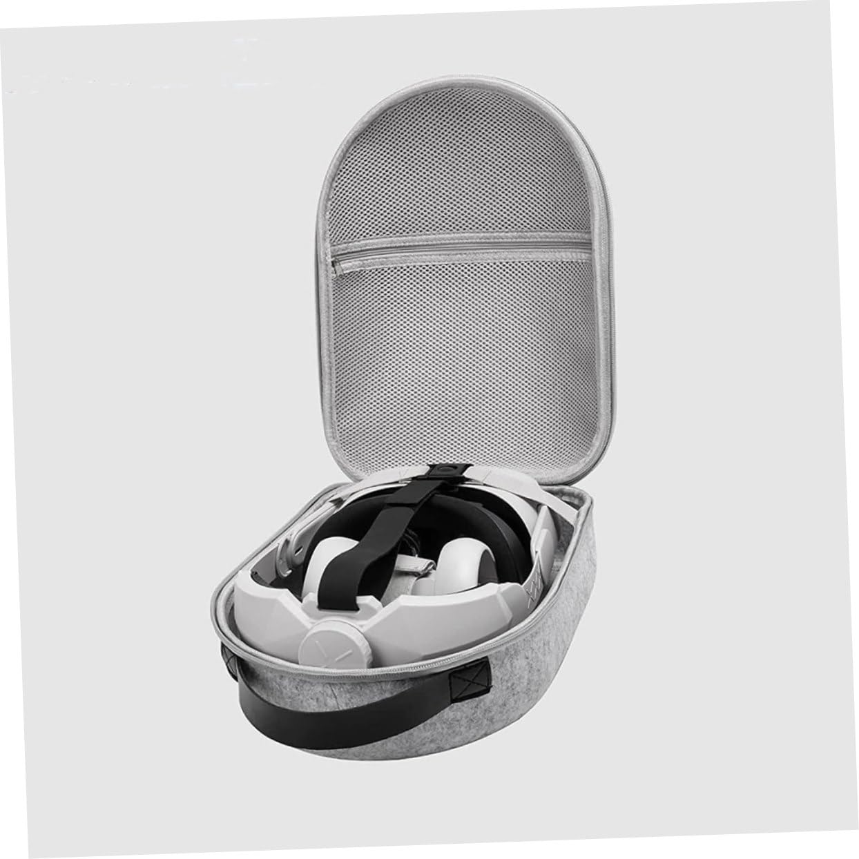 Uonlytech Bolsa de Almacenamiento de Eva para Gafas VR y Mandos, Portátil y Resistente a Golpes, Compatible con Casco VR Modelo 2, Diseño Compacto para Viaje, Color Negro, Tamaño Mediano