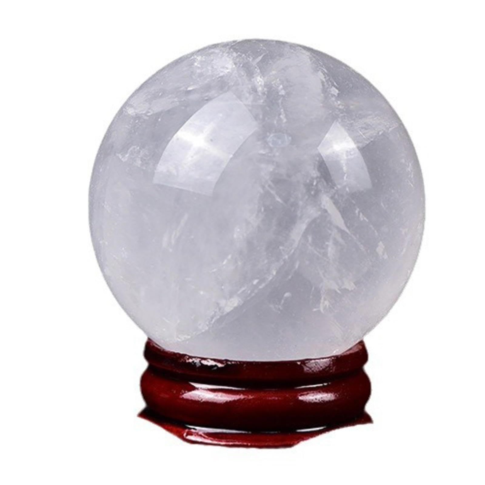 DPURPIWADY Crystal Ball with Stand - Real Quartz Sphere for Decoration Crystals Decor,11cm