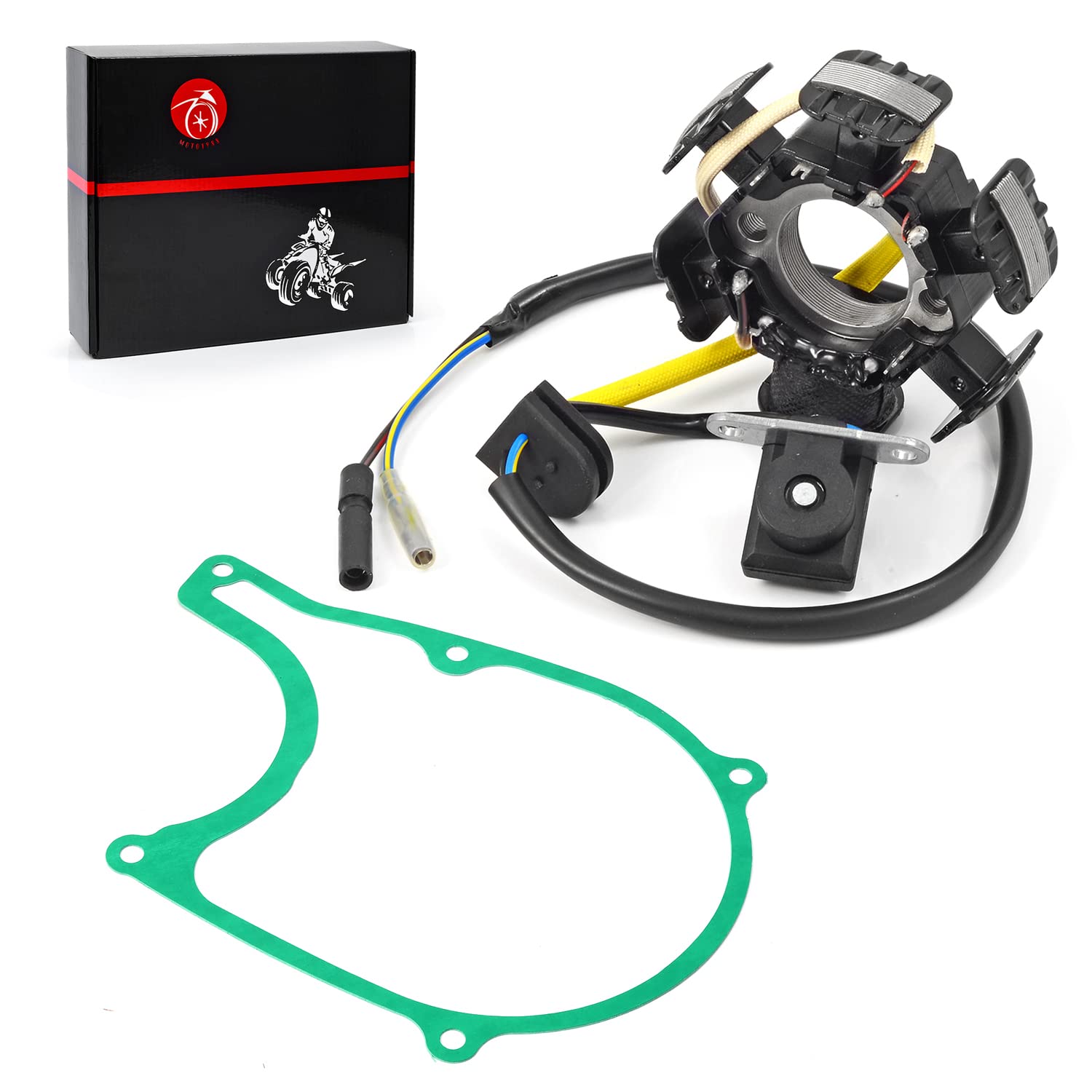 Stator Coil Gasket Compatible with Honda XR100 XR100R CRF100 CRF100F 1992-2013 11394-KN4-750 31120-KN4-751