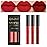 evpct 3Pcs Dark Ruby Fire Red Matte Liquid Lipstick Lip Stain Lipgloss sets for Women 24 Hour Red Matte Lipstick Long Lasting Smudge Proof