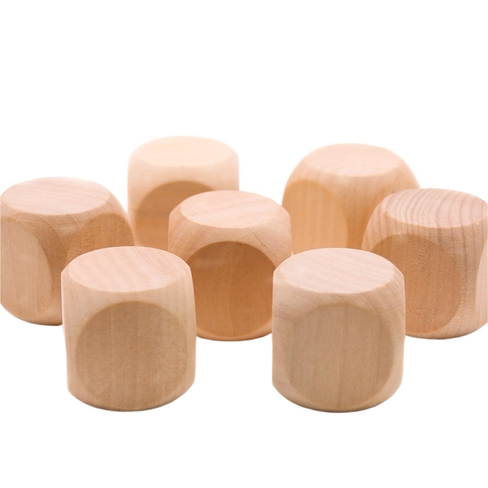 50 dados de madera en blanco 40 mm y 6 caras for manualidades, fiestas, juegos familiares, impresión, grabado, juguetes for niños, cubos, accesorios entretenimiento