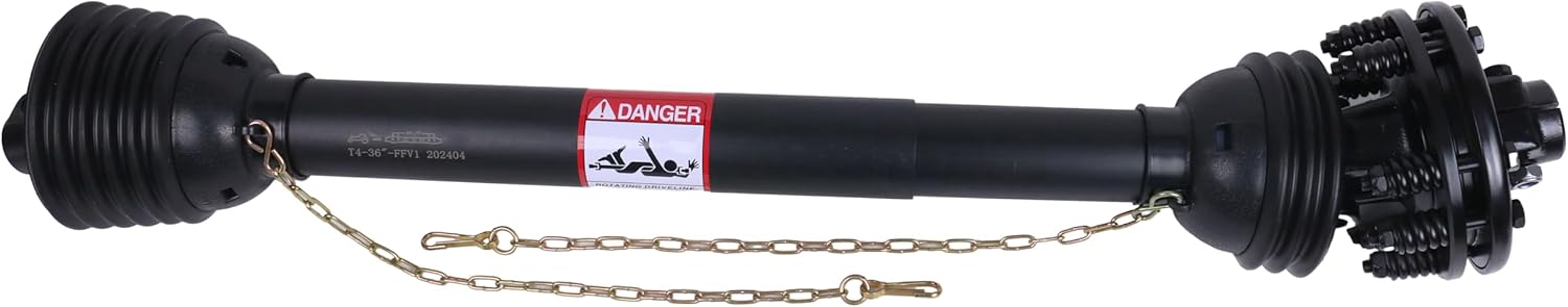 PTO Drive Line, Rotary Cutter/Tiller, 1-3/8 x 6 Spline, 36" - 42", 4 Series with Friction Clutch