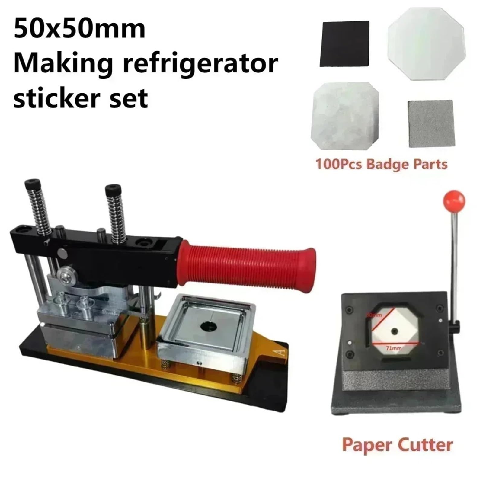 Fridge Magnet Maker 50x50mm kwadratowa naklejka na lodówkę maszyna do robienia magnesów na lodówkę z obcinaczem do papieru materiały magnetyczne
