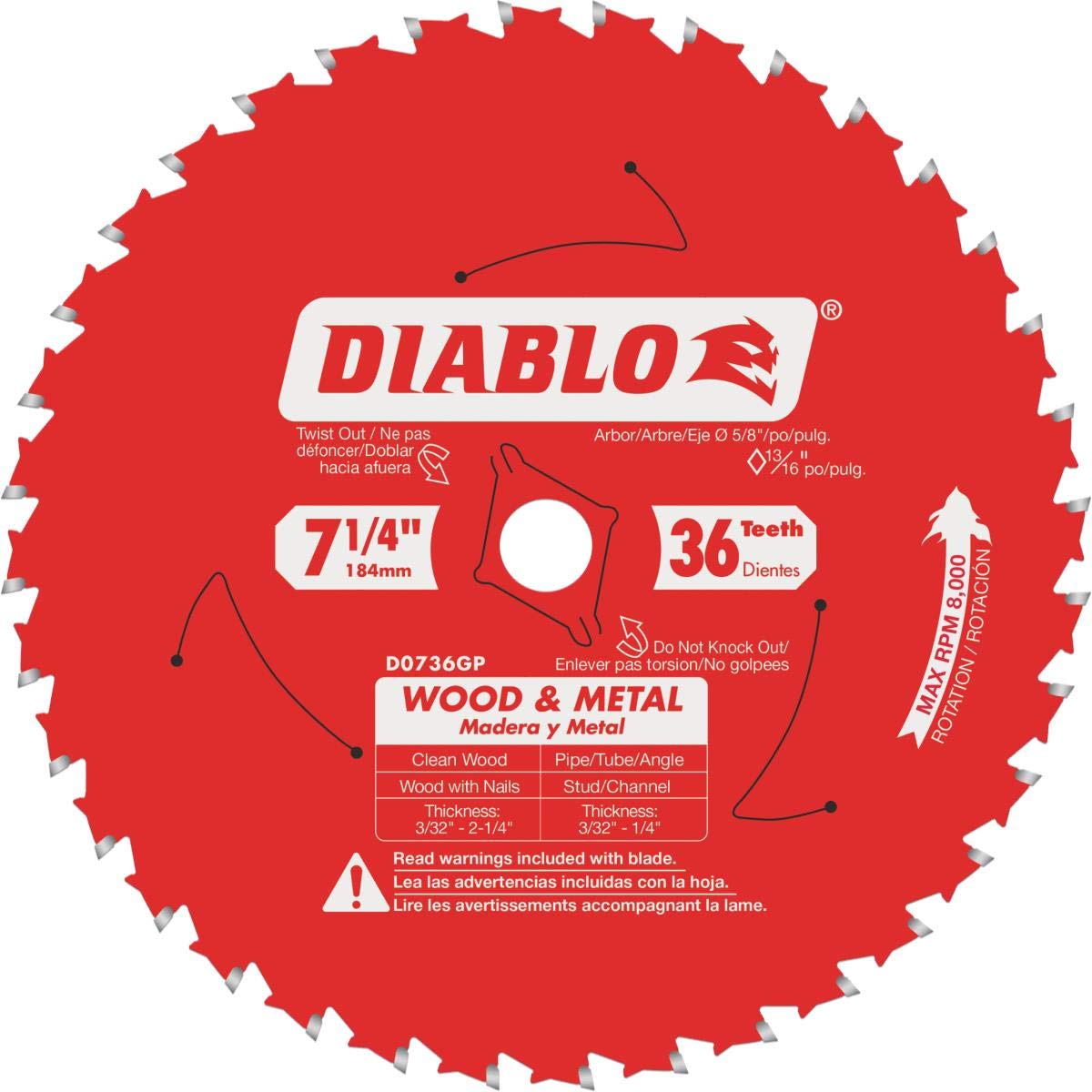 WD MTL SAW BLD 7-1/4