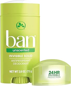 Ban Shower Fresh 24-hour Invisible Antiperspirant, Travel Size Solid Deodorant for Women and Men, Underarm Wetness Protection, with Odor-fighting Ingredients, 2.6oz, 4-pack