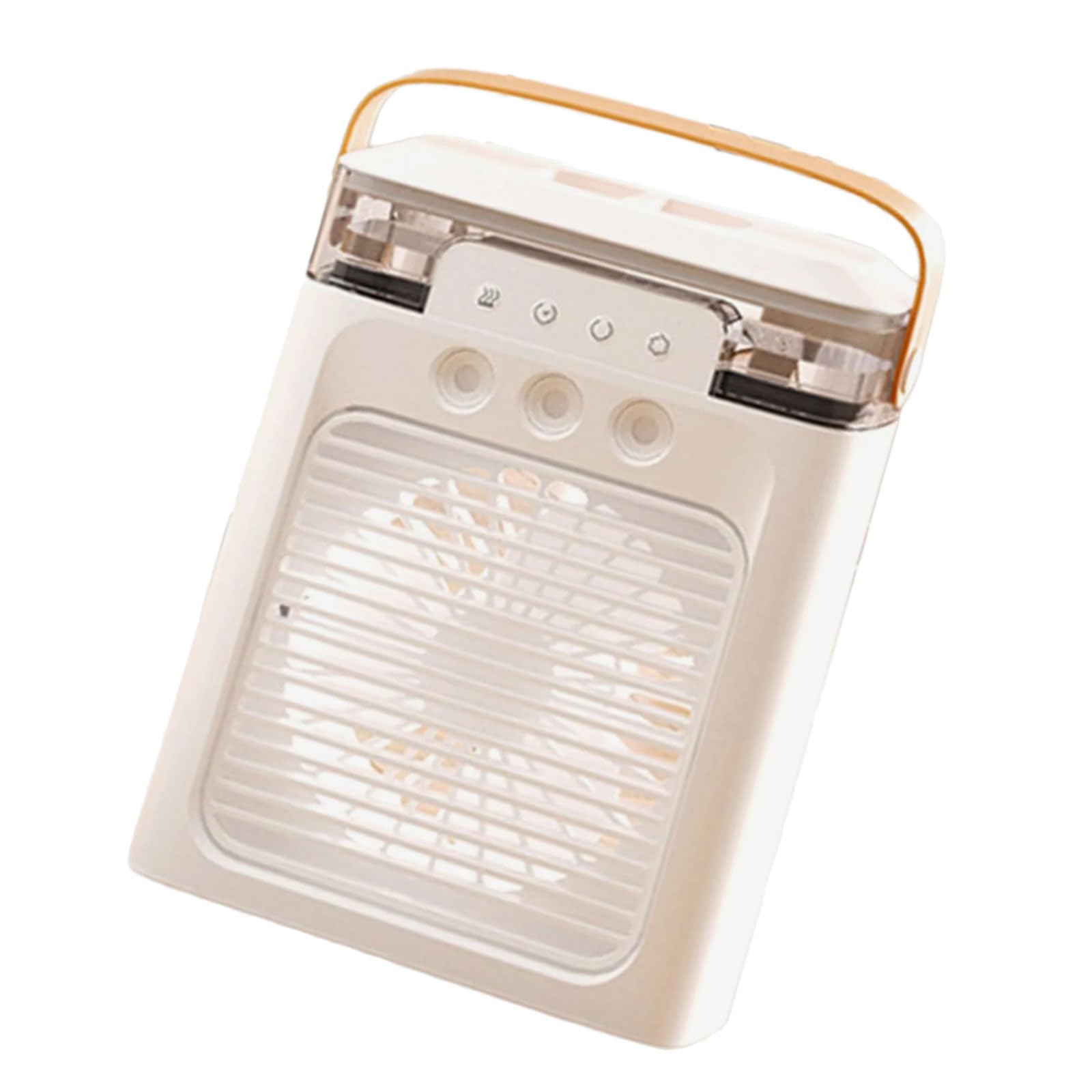 Uqezagpa White 3 Hole Portable Air Conditioning Fan Rechargeable Desktop Cooling Fan 3 Speeds Humidifying Table Perfect For Own Use Usb Powered Cooling For Indoor/Outdoor Use