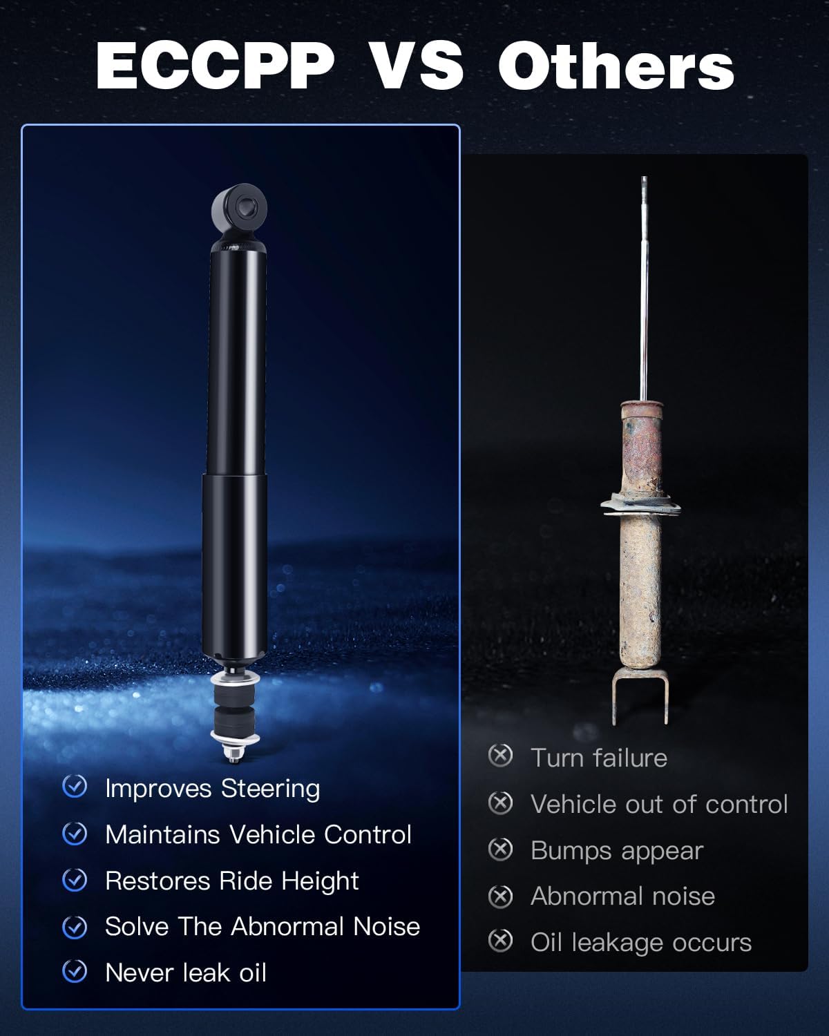 Shocks,ECCPP Front Rear Shock Strut Absorbers Kits for 1998 1999 2000 2001 2002 for Frontier Compatible with 344427 37077 344429 37078