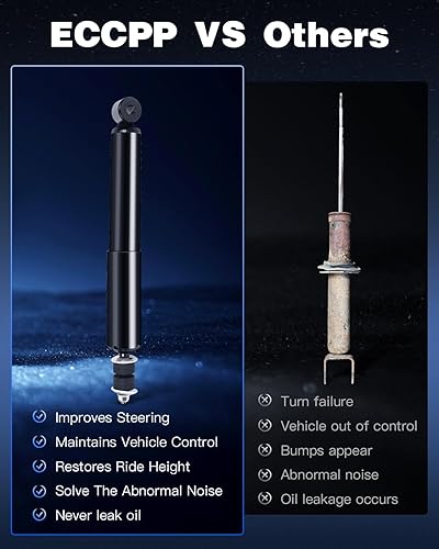 Miniatura 6 de ECCPP - Amortiguadores de amortiguadores delanteros y traseros para Nissan Frontier 1998 1999 2000 2001 2002 para Nissan Frontier compatible con