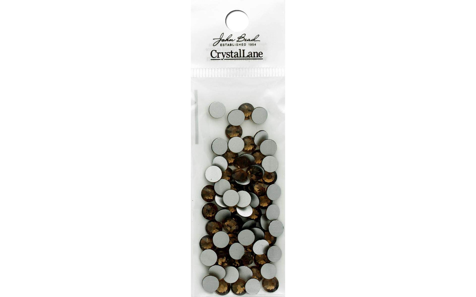 72pcs Crystal Lane ss30 (6.5mm) Brown Smoked Topaz Rhinestones Flat Backs, Round Glass Gemstone Embellishments