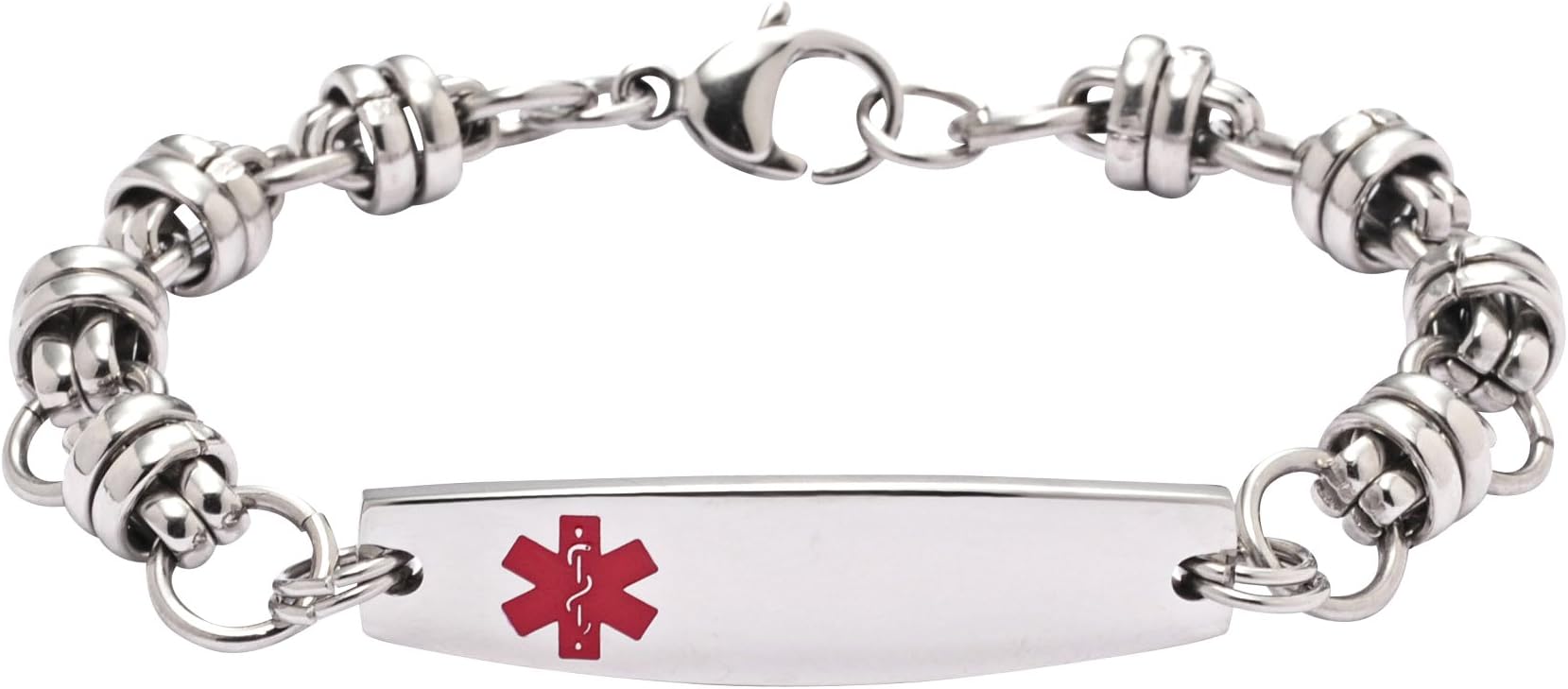 Hope Paige Medical Id Stainless Steel Wrapped Chain Link, 2 Ounce