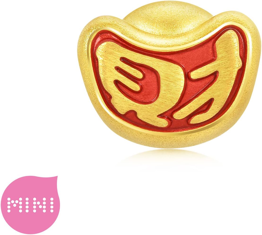 CHOW SANG SANG 999 24K Gold YuanBao Mini Charm Bracelet for women 92981C