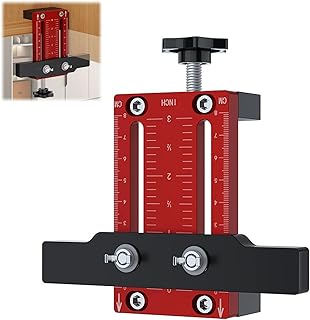Cabinet Door Installation Positioner, Aluminum Cabinet Door Mounting Jig Adjustable Hardware Jig Versatile Positioning Installation Tool for Installing Frameless or Face Frame Effortless Alignment