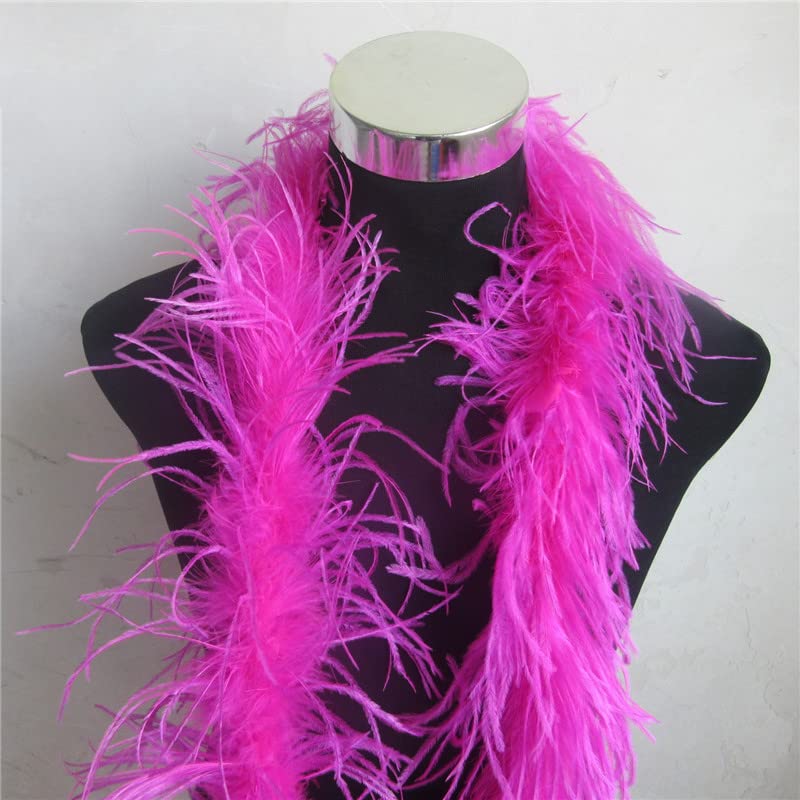 Falda de Boa de Plumas de Avestruz esponjosa de 20 Metros Disfraces Recorte para Traje de Fiesta Pluma de Avestruz Verde Manzana en Decoraciones de Boda-Negro,2 Metros