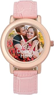 Custom Photo Watch - Personalized Watches with Your Own Picture/Text - For Men & Women