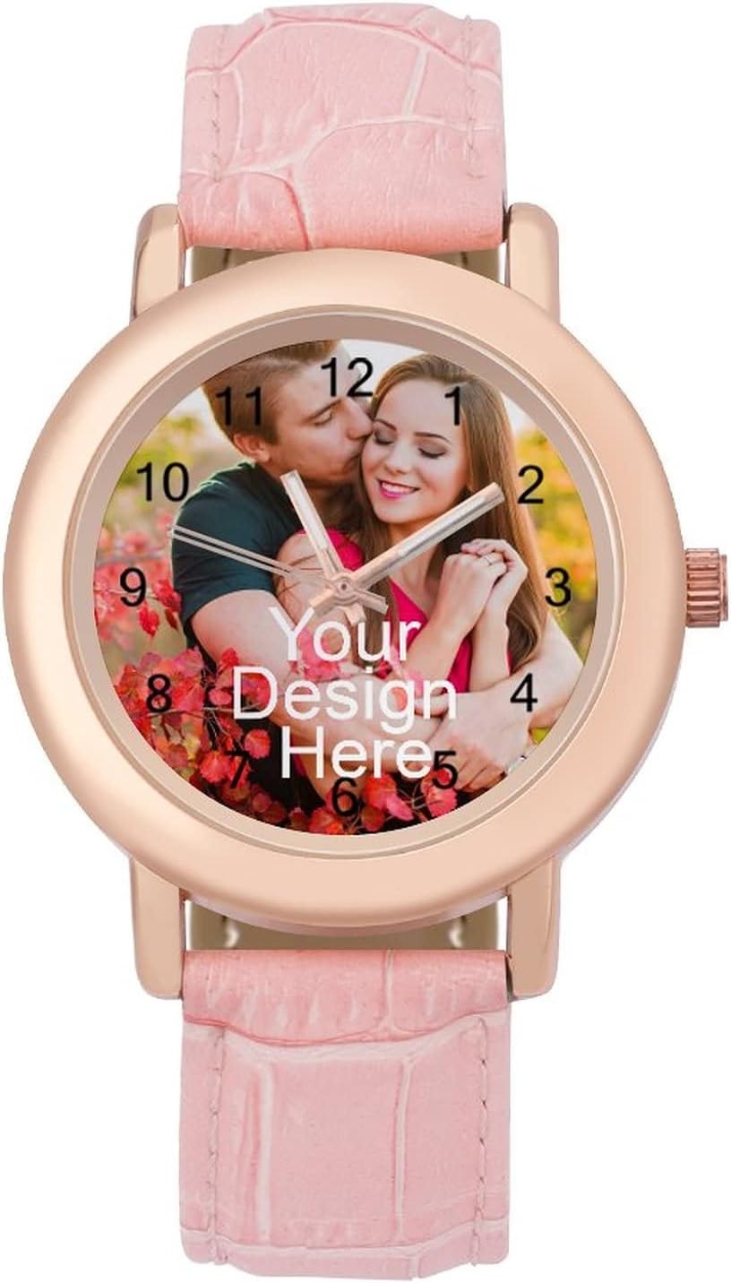 Custom Photo Watch - Personalized Watches with Your Own Picture/Text - For Men & Women