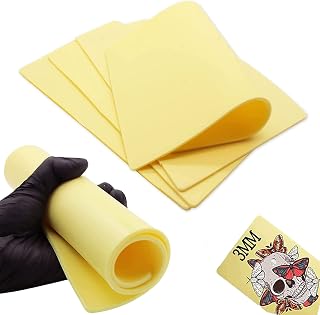 3mm Thick Tattoo Practice Skin-Yuelong 5Pcs Silicone 8x12" Blank Double Sides Tattoo Skin Practice Soft Pads Tattooing Microblading Practice Skin for Beginners and Experienced Artists Tattoo Supplies