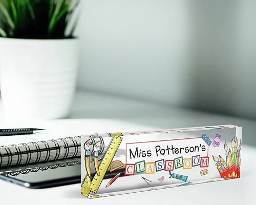 Miniatura 2 de Regalo personalizado para profesores a granel, placa de nombre de escritorio con nombre de maestro, placa de nombre de escritorio para escritorios,