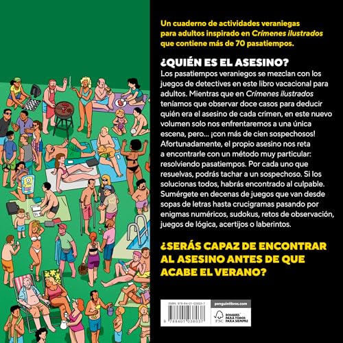 El crimen del verano. El cuaderno vacacional de Crímenes ilustrados 1: Resuelve más de 70 pasatiempos y encuentra al asesino antes de que acabe el verano. (Obras diversas) - Imagen 3