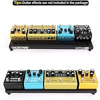 Vista 4 de Ghost Fire - Soporte para pedales para guitarra, de aleación de aluminio, soporte para pedales de efectos para guitarra, con bolsa de transporte