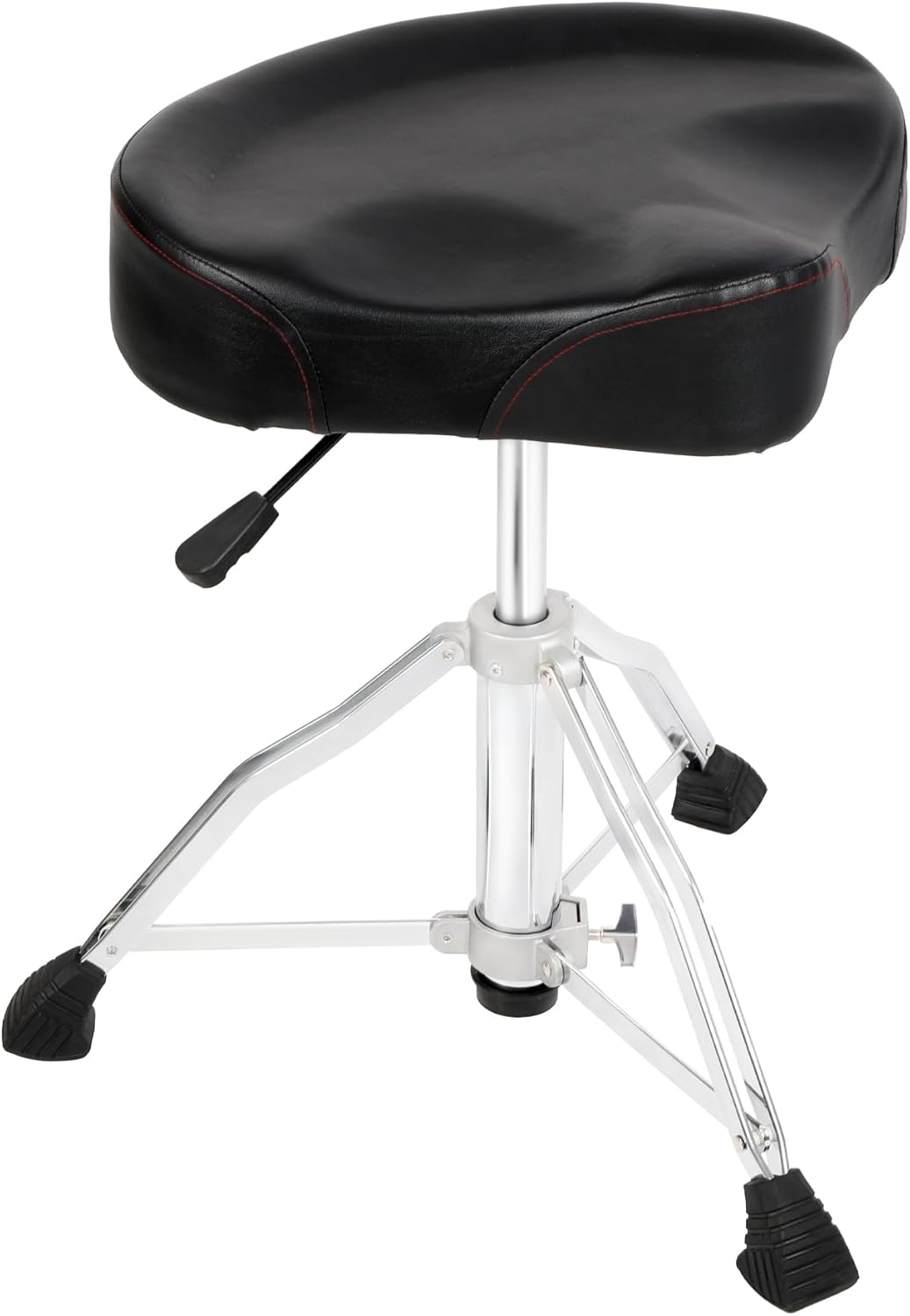 Hydraulic Drum Throne, Adjustable Drum Thrones Seat with Anti-Slip Feet Saddle, Motorcycle Style Drum Chair for Adults Drummers