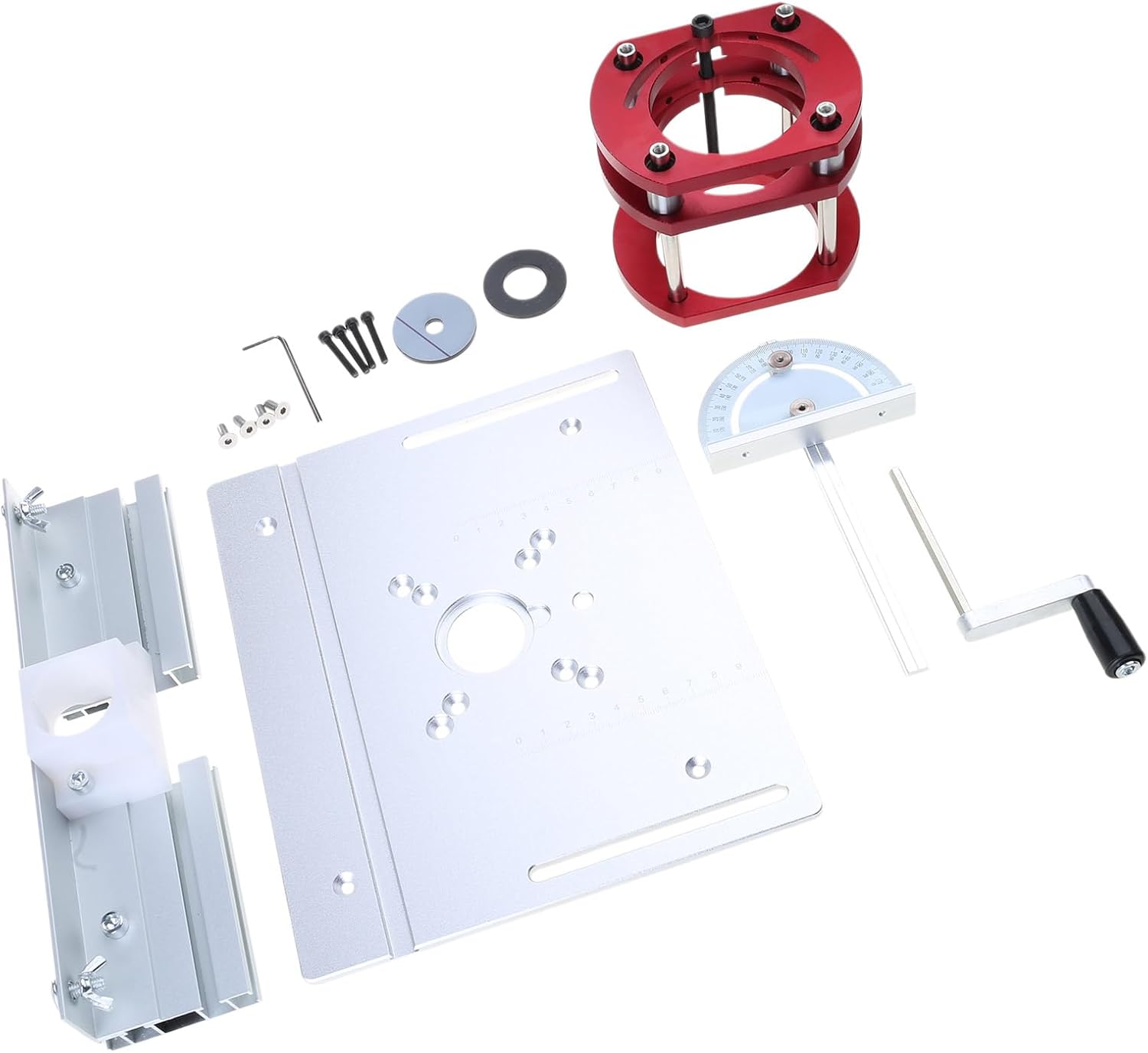 Milling Table for Router Insert Plate Set C8 Router Table Insert Plate Set Quick Assembly, Comfortable Handle Precise Woodworking