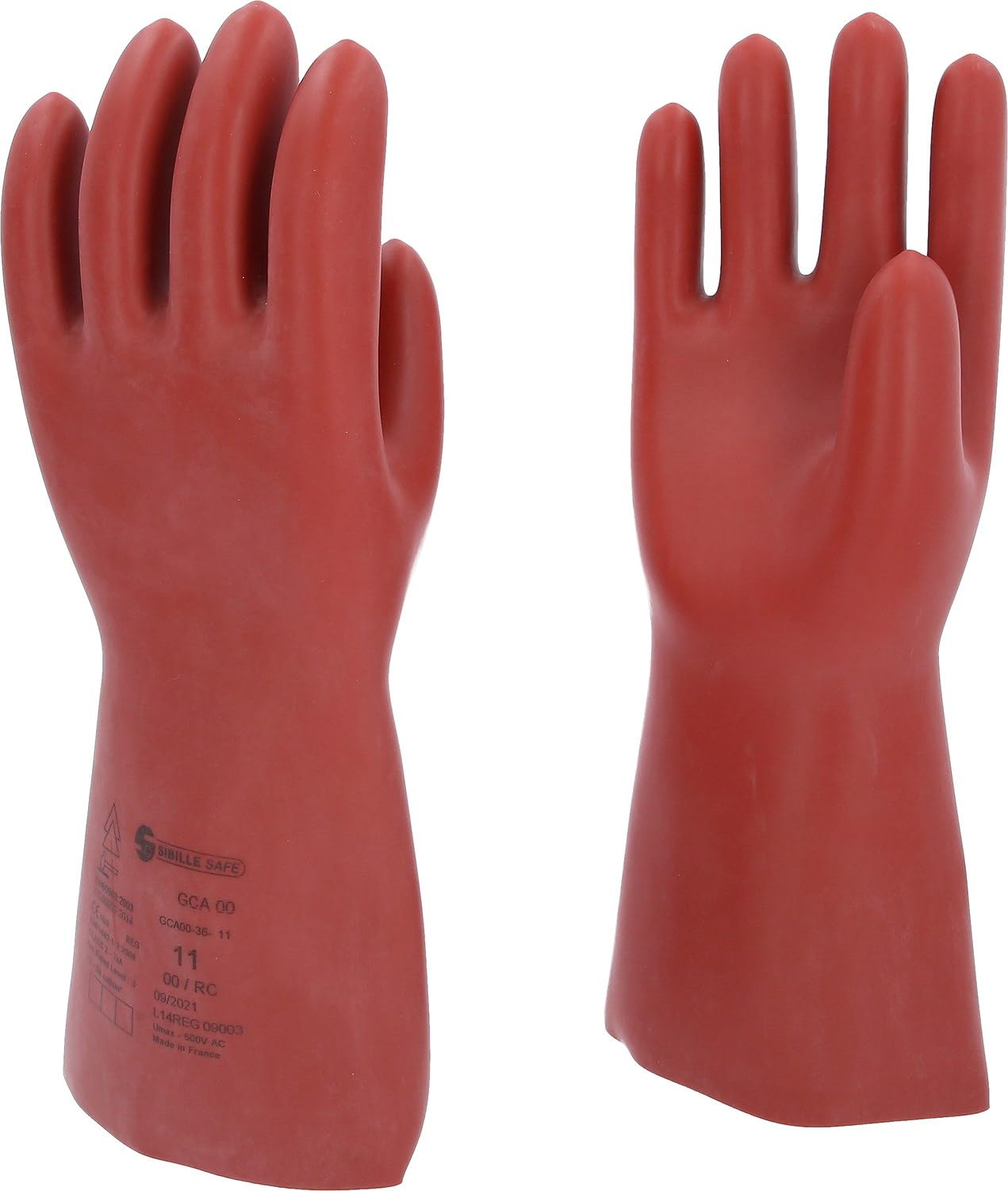 KS Tools 117.0085 Elektriker-Schutzhandschuh mit mechanischem- und Wärmeschutz | Größe 11 | Klasse 00 [500 V] | rot