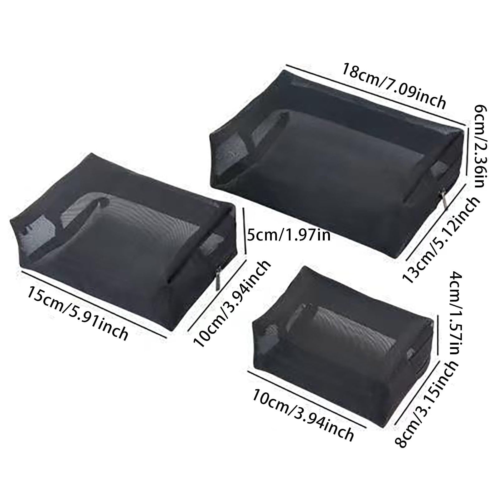 15x10x5CM,Kulturtasche Damen Transparent – Kosmetiktasche Klein mit Netzstoff, Schminktasche Aufklappbar für Reise & Flugzeug, Makeup Bag Organizer im Clean Girl Stil, Toilettentasche Handgepäck