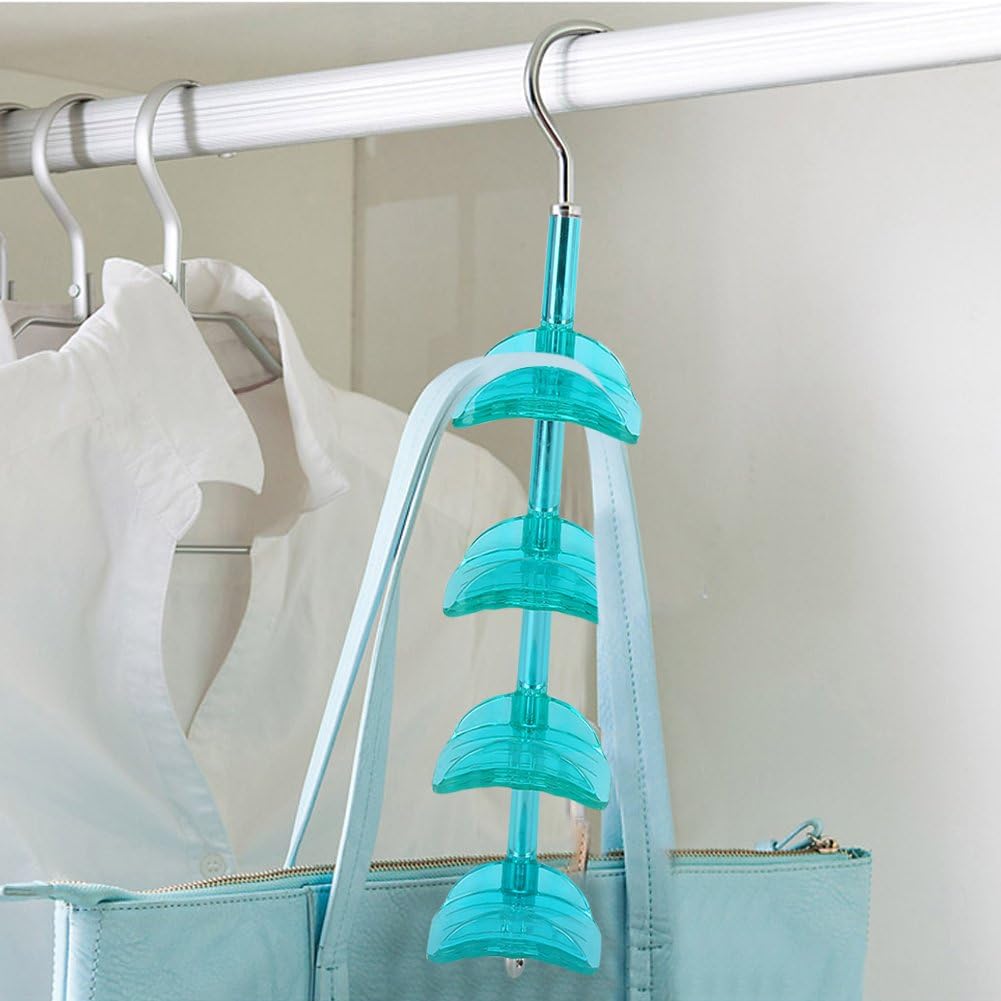Purse Organizer for Closet, Space Saving Purse Hanger 360 Degree Handbag Holder Bag Organizer Display Rack for Handbags, Tote, Baseball Hats, Backpacks