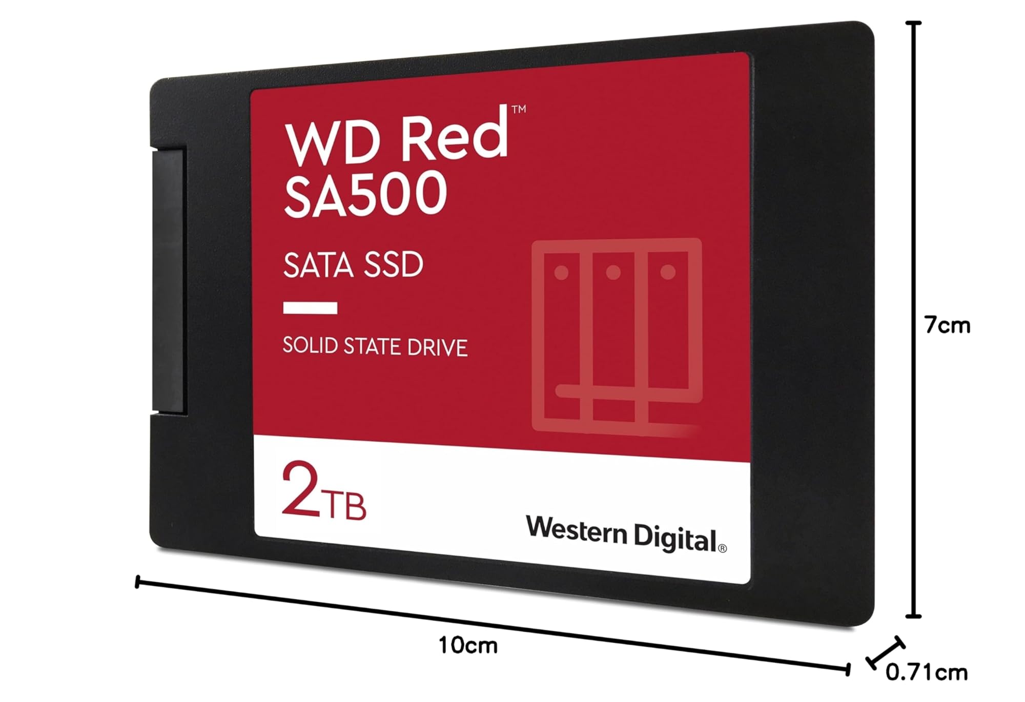 WD Red interne Festplatte 2 TB (2,5 Zoll, NAS Festplatte, NASware-Technologie, für NAS-Systeme im Dauerbetrieb) rot