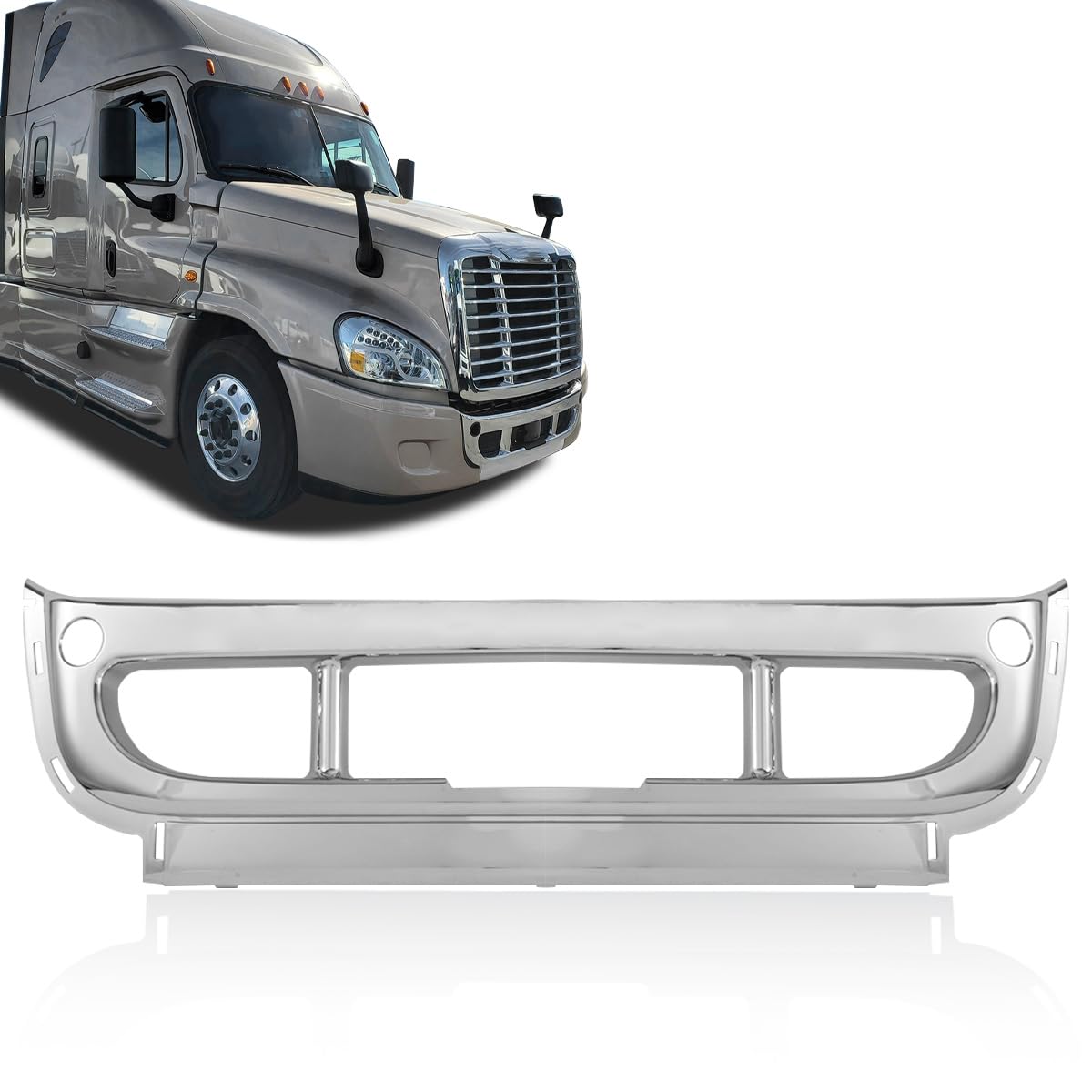 View 1 of **SEE COMMENTS **Easyinst Front Bumper Center Outer Cover for 2008-2017 Freightliner Cascadia