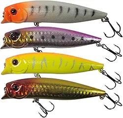 Kit Isca Artificial Estilo Brava 9cm 11g Meia Água P/ Peixes Predadores 4UN
