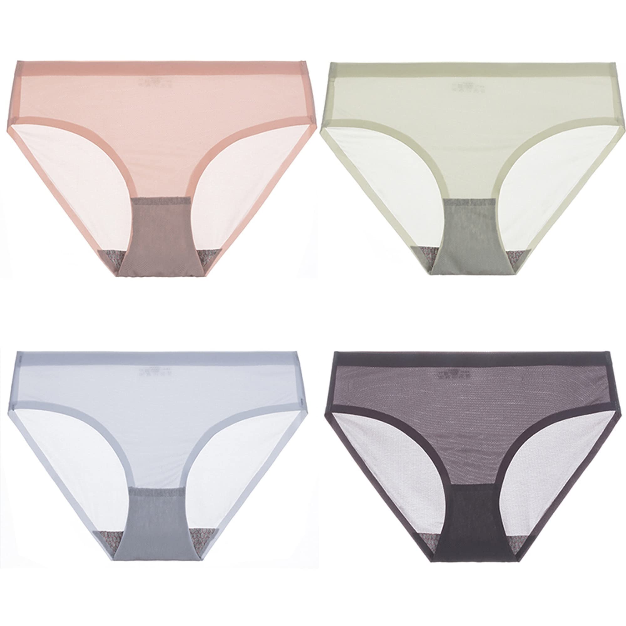 Culotte de bikini en maille transparente WENJUN taille haute et sexy pour femme