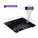 SKADIOO weight machine, digital weight machine, weight machine for home, weight machine for kitchen, weight machine for human body, weight machine with body fat percentage, weighing machine, Black (flower Printed Digital Bathroom Scales) gallery image