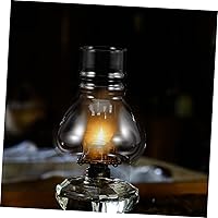 Vista 2 de Pantalla redonda para lámpara de aceite con diseño grueso a prueba de viento para decoración del hogar y regalo de alta transmisión de luz