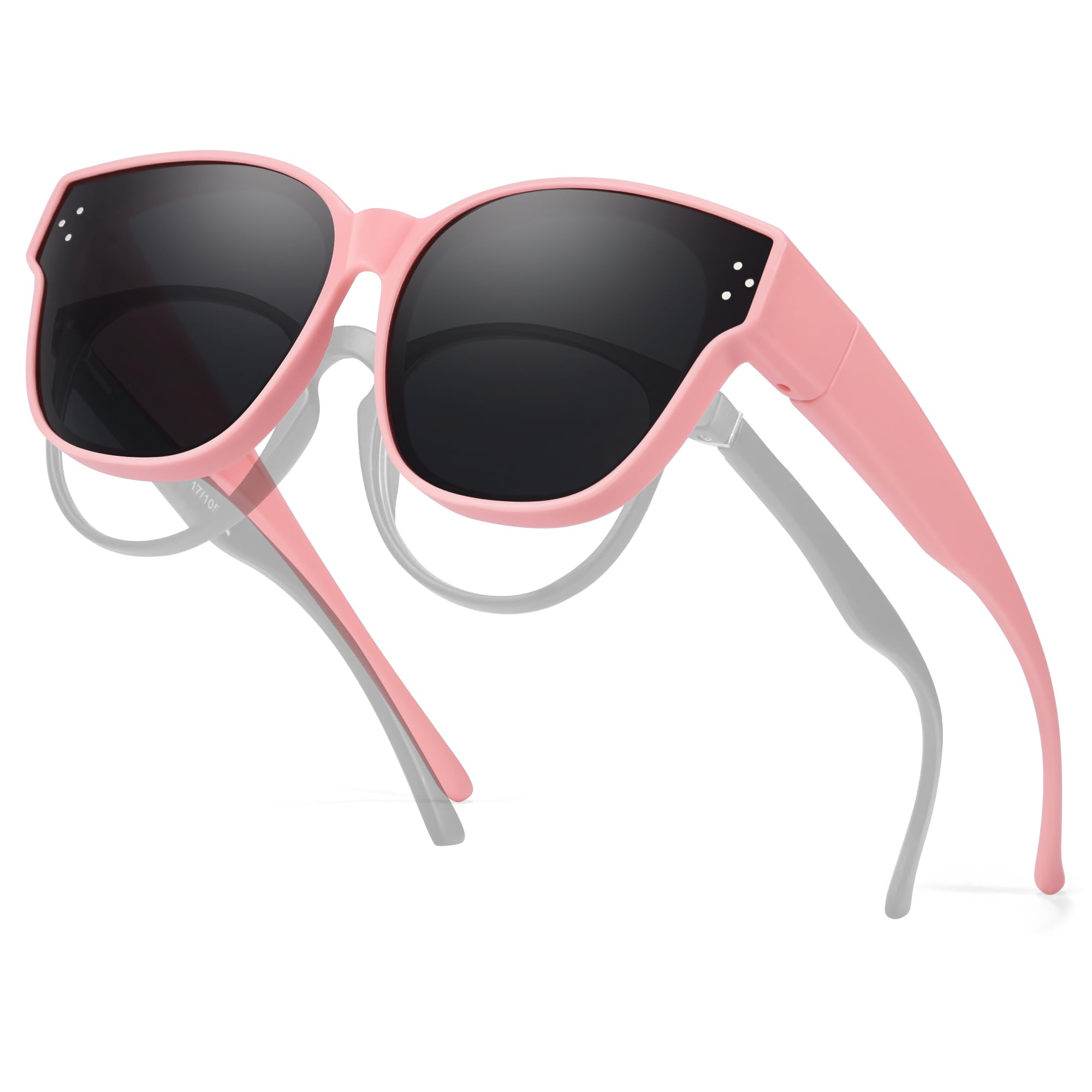 DreamCalf Polarized Kids Sunglasses Fit Over Glasses for Girls Boys Age 6-12 UV400 Protection