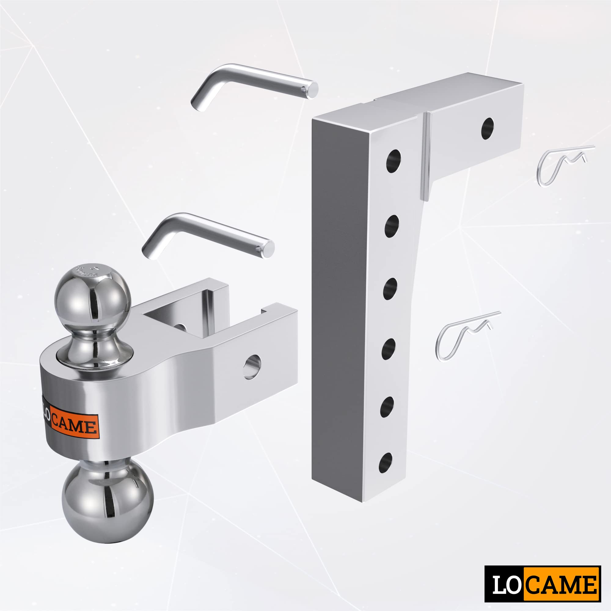 Autumnfielddiversitech dtalbm7000?10インチドロップ調整可能デュアルロックダブルボールHitch