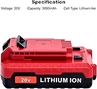 Vista 2 de Paquete de 2 baterías de litio de 3.0Ah 20V MAX de repuesto para cable Porter 20V batería PCC680L PCC681L PCC685L PCC682L PCC685LP PCC680LP PCC600