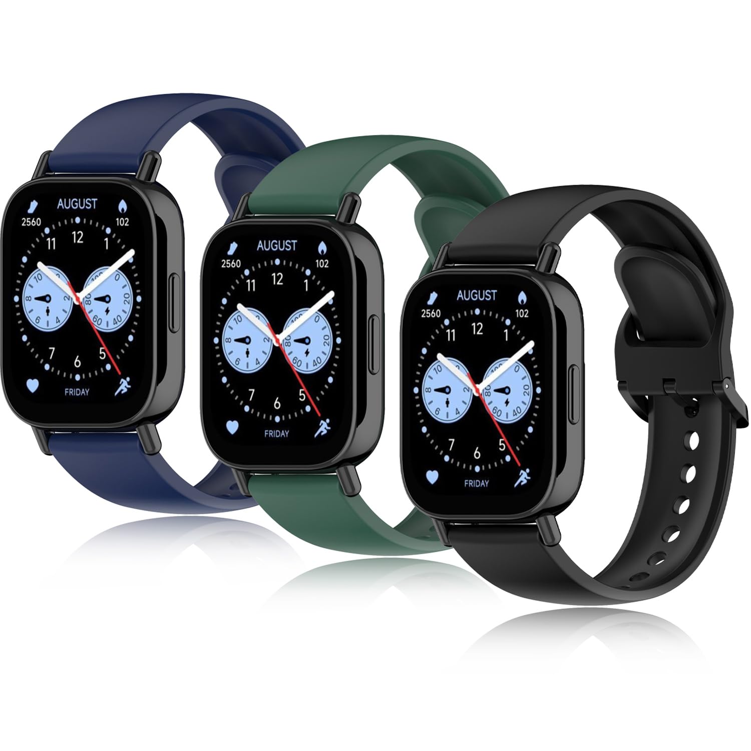 Wristbands Compatible for Xiaomi Redmi Watch 5 Lite Band/Redmi Watch 5 Active Straps, [3 Pack] Soft Silicone Smartwatch Belts Replacement Correas Compatible with Xiaomi Watch5 Lite/Watch 5Active