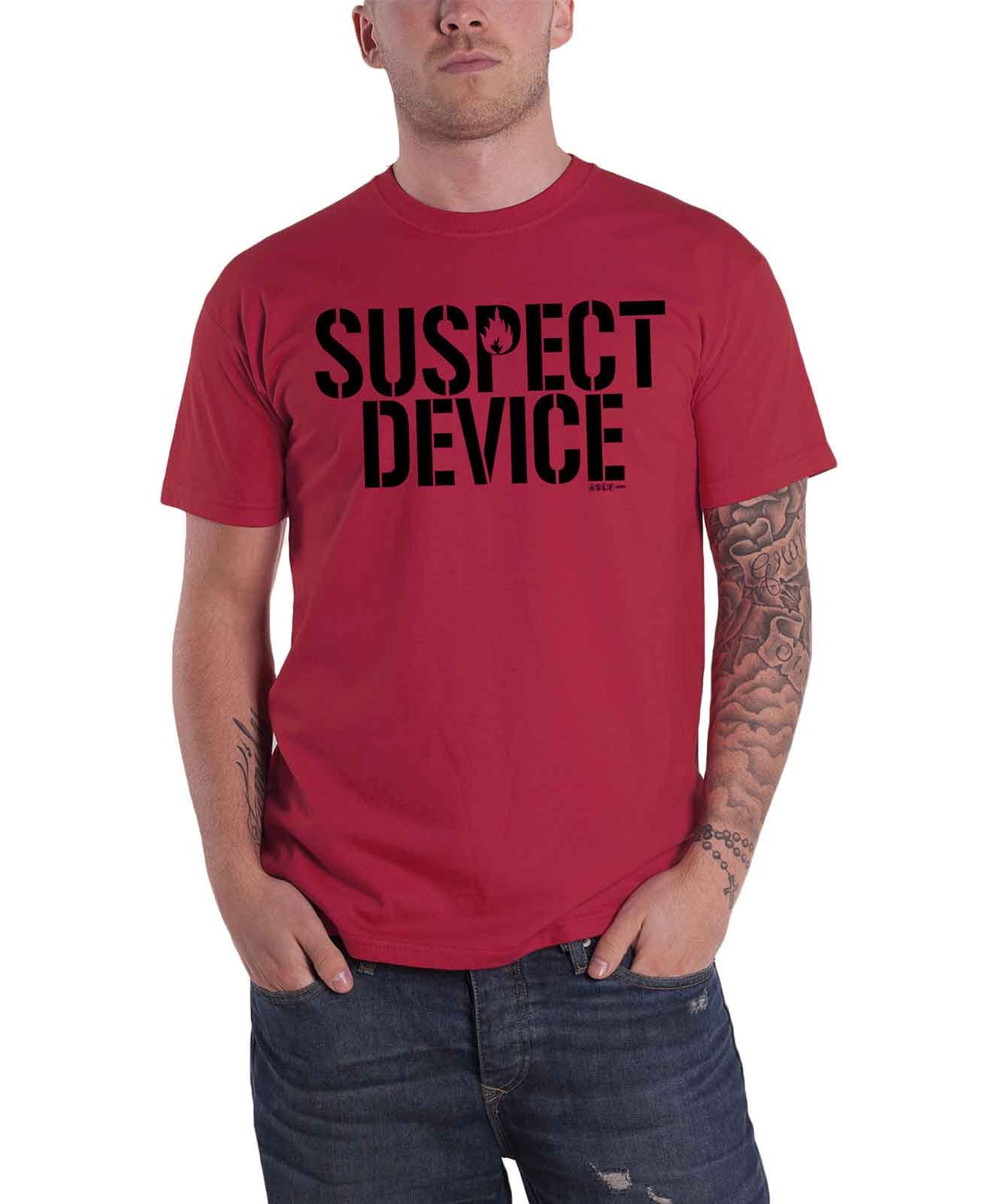 Stiff Little Fingers Men's Red 'Suspect Device' T-Shirt (Small)