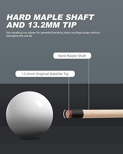 Miniatura 4 de CRICAL Taco de piscina de fibra de carbono de 0.465in0.492in con tecnología de billar profesional de baja desviación