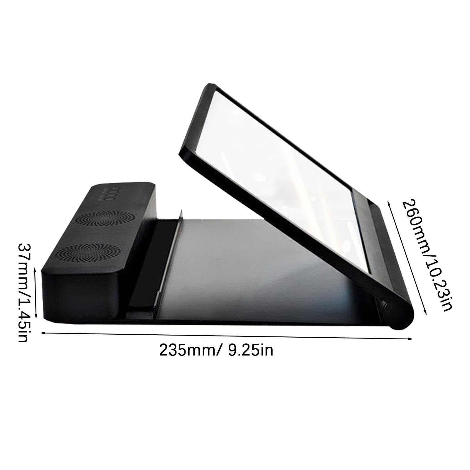 Lupa De Pantalla Del Teléfono - Amplificador De Pantalla 3D HD De 12 Pulgadas, Soporte Móvil Plegable, Visualización Ampliada Clara Con Diseño Portátil | Ver Videojuegos Para Teléfono, Tabl