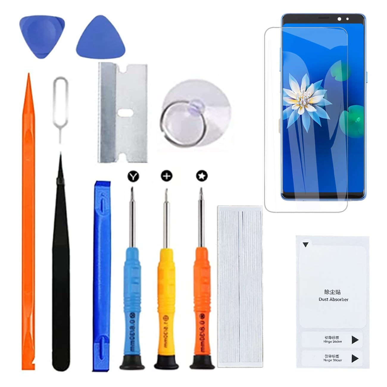 Display Bildschirm für Samsung Note8 TFT Blau mit Rahmen