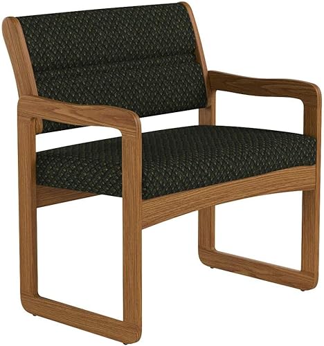 Wooden Mallet Valley Bariatric Guest, Silla base de trineo, roble mediano