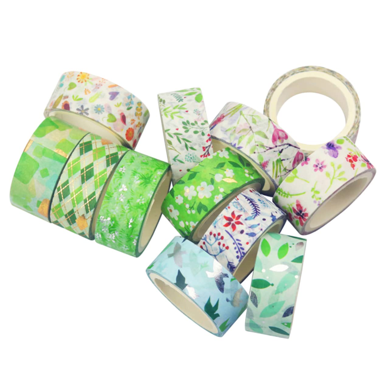 NUOBESTY 48rollen Washi Tape Mit Muster Für Scrapbooking Und Kreative Projekte Dekorative Klebebänder Frischen Farben Für Kunst Und Handwerk