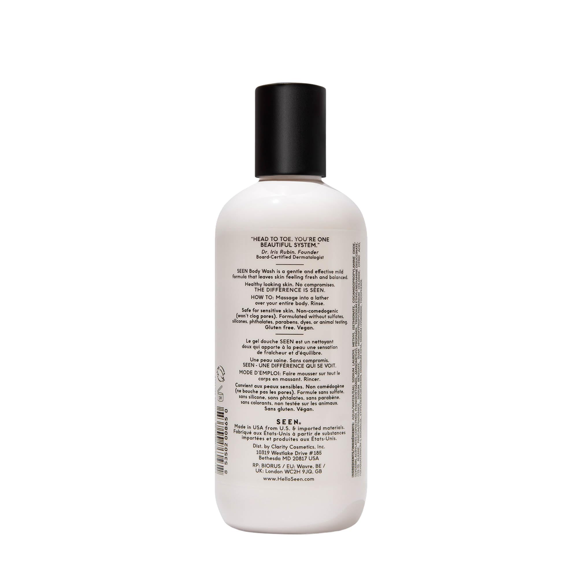 SEEN Body Wash – Non-Comedogenic, Non-Irritating Sensitive Skin Cleanser