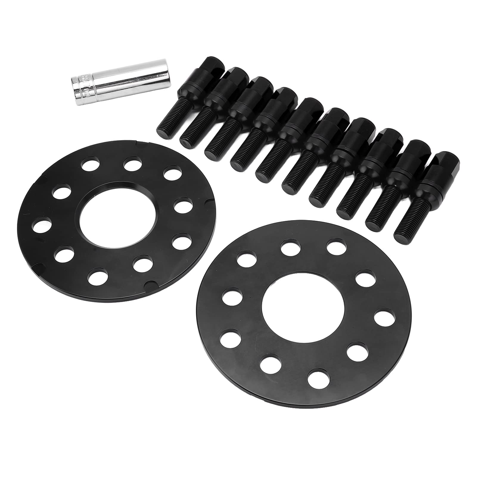 Domary Hub Centric Dystans Koła 5mm 2 szt. 5x112 Otwór Piasty Adapter Koła na Lata 1997-2008 T Reg 1999-2011 z 10 śrubami Kulowymi i Narzędziem Instalatora