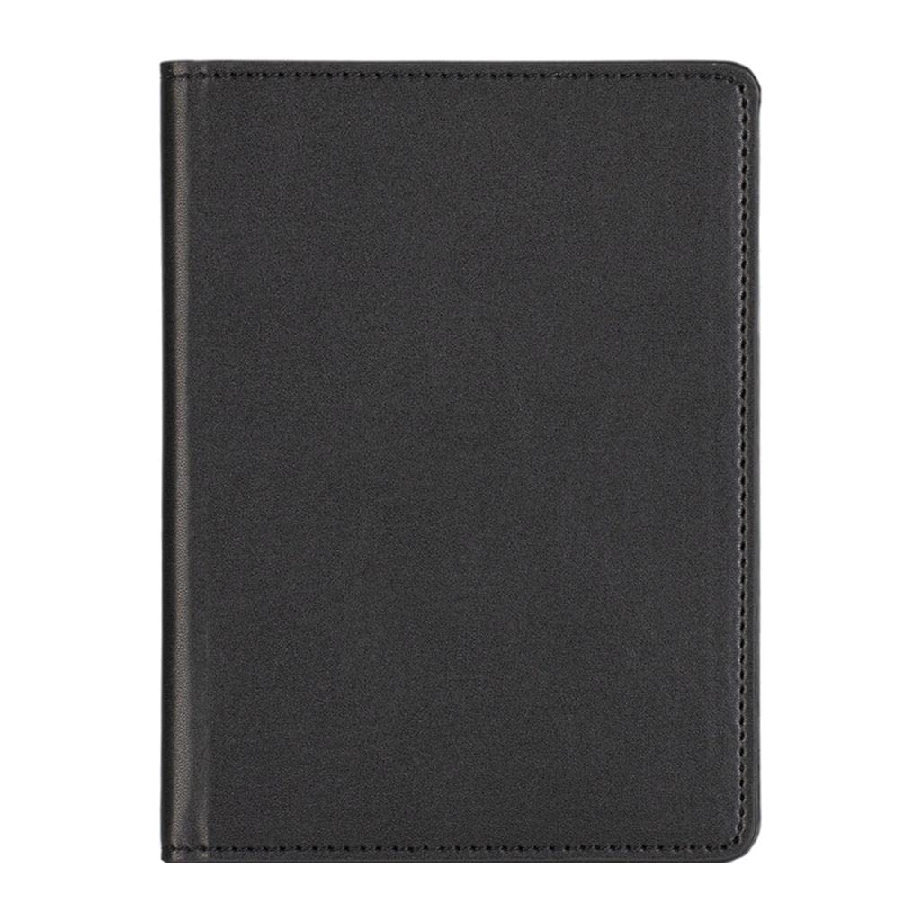 nivaa Portable Passport Cover Simple Men Women Protective Leather Wallet Black-picture-11