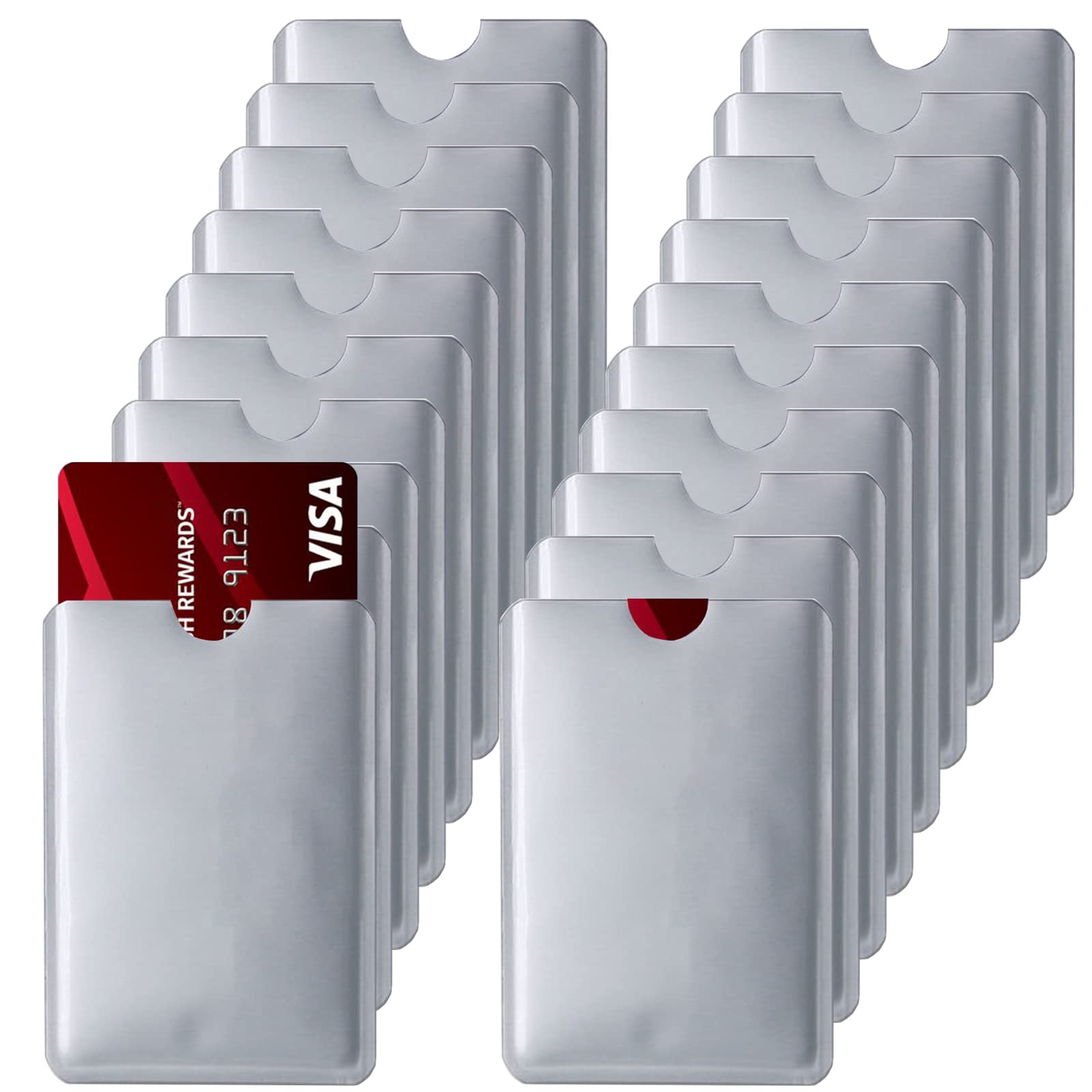 Amazon.com: RFID Blocking Sleeves - RFID Card Holder Credit Card Protector  for Identity Theft Protection (20) : Office Products